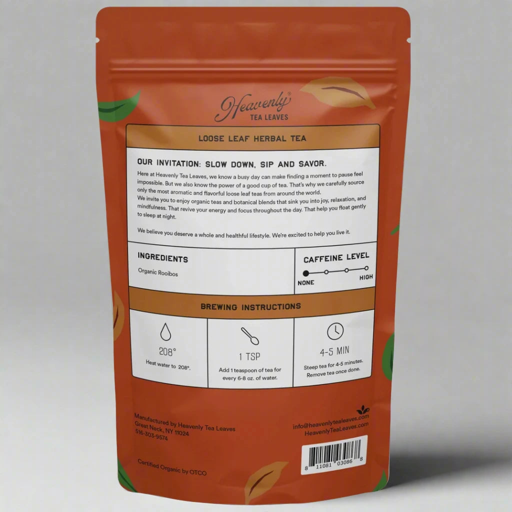 bulk tea package back with grey background