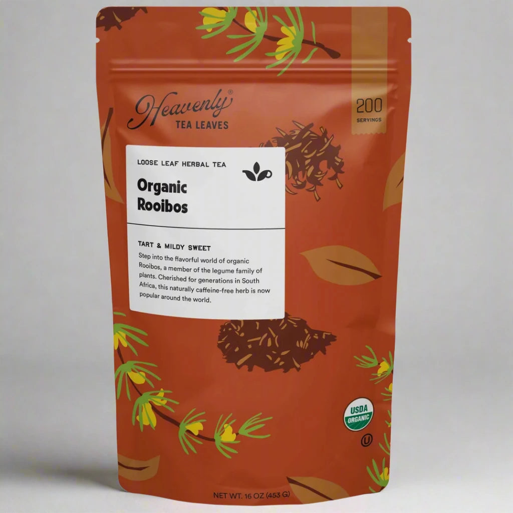 bulk tea package front with grey background